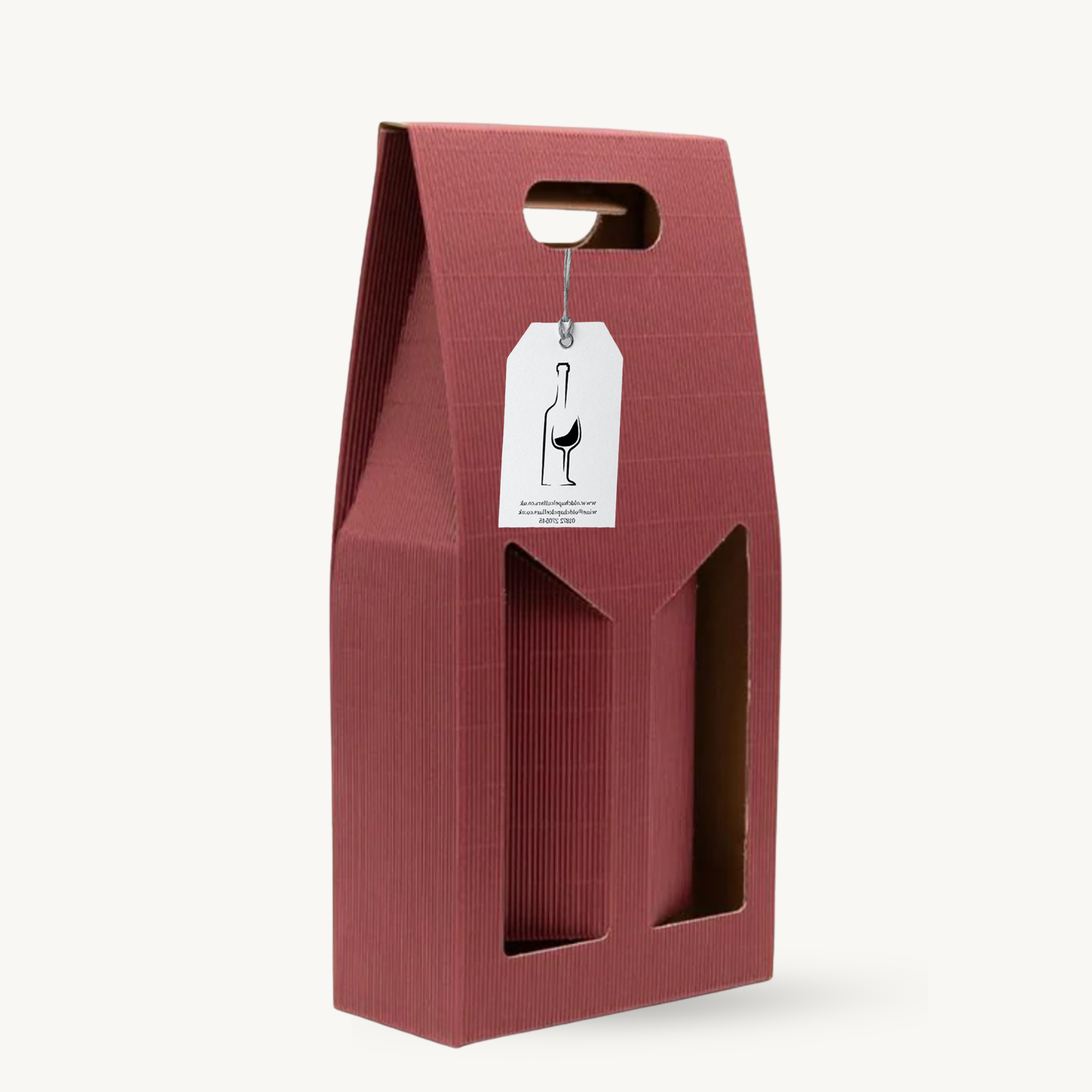 2 Bottle Kraft Wine Gift Box