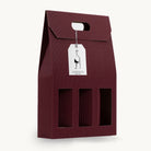 3 Bottle Wine Burgundy Gift Box